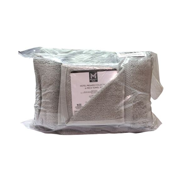 Soft Silver - Member's Mark Hotel Premier Collection 6-Piece Cotton Bathroom Tow - Picture 2 of 2